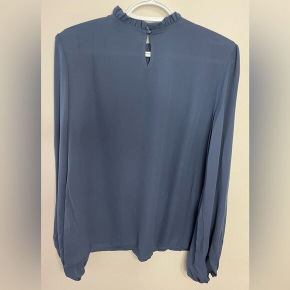 SHEIN Women’s Frilled Neck Lantern Sleeve Blouse Top. Size Large. NWT - Picture 8 of 14